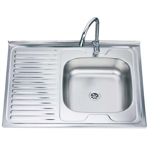 Inter Ceramic Sudopera alpaka nasadna pravougaona 60x80x16 sifon 9cm hrom+s Slike
