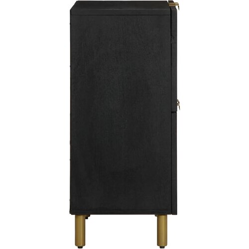  Komoda crna 60 x 33 x 75 cm konstruirano drvo Slike
