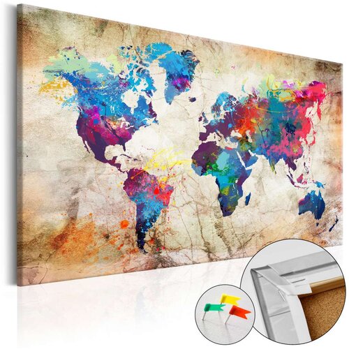  Slika na plutenoj podlozi - World Map: Urban Style [Cork Map] 120x80 Cijene