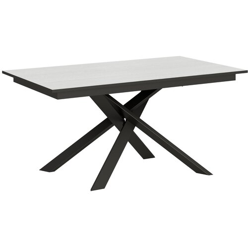 Itamoby   Ganty (90x160/220 cm) - bela/antracit, barva nog: antracit - raztegljiva jedilna miza, (20842341) Cene