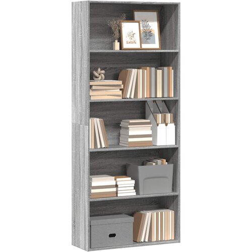  Ormar za knjige Sivi Sonoma 80x30x189 cm Konstruirano drvo Slike