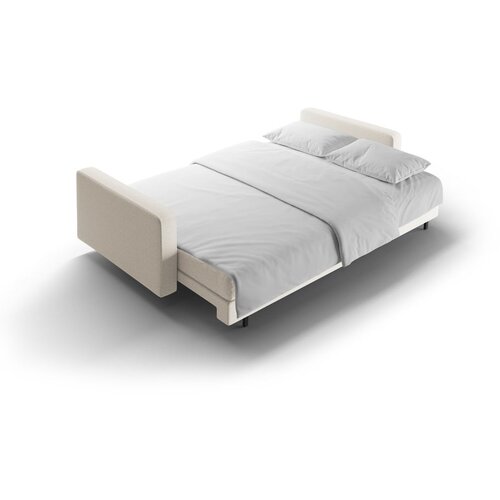 Cosmopolitan Design Kremno bela raztegljiva sedežna garnitura s prostorom za shranjevanje 222 cm Bali &amp;ndash; Slike