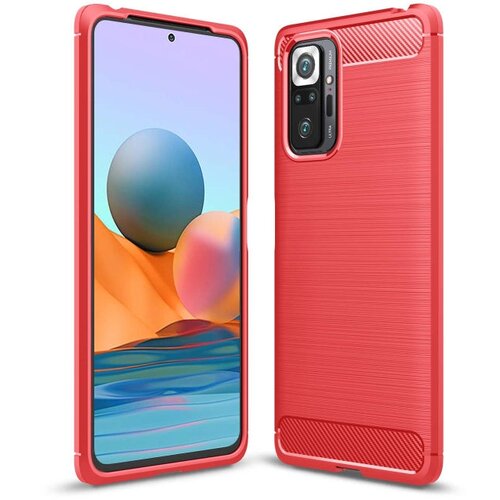  Ovitek za Xiaomi Redmi Note 10 Pro / 10 Pro Max | Carbon vzorec | Rdeč Cene