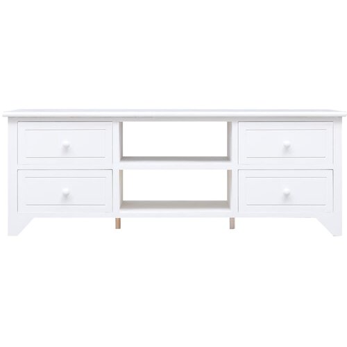 Maison Chic TV omarica - TV stojalo - Televizijska omarica bela 108x30x40 cm trden les pavlovnije, (21698826) Slike