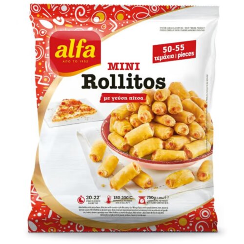 Alfa Foods smrznuti mini rollitos pizza 750G Slike