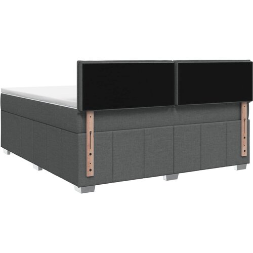  Boxspring krevet s madracem Tamnosiva 140 x 200 cm Tkanina 144 x 200 x 100.5 cm Slike