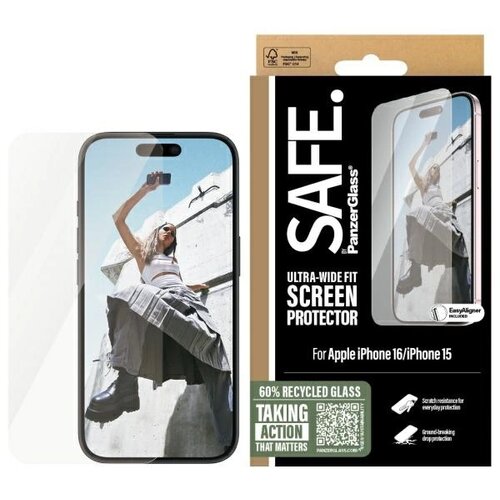 PanzerGlass SAFE BY KALJENO STEKLO ULTRA-WIDE FIT ZA IPHONE 16, (21911501) Cene