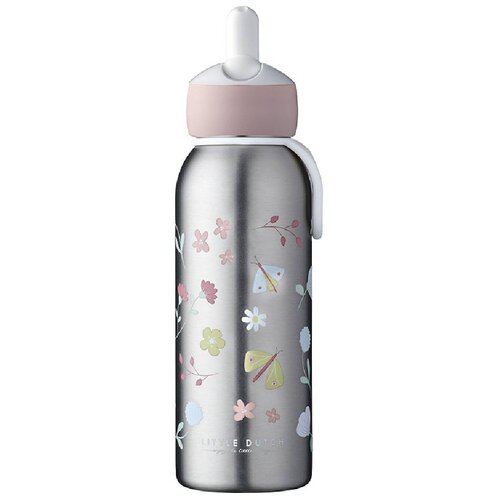 Little Dutch&amp;reg; boca iz nehrđajučeg čelika sa slamkom flowers &amp;amp; butterflies 350ml Slike