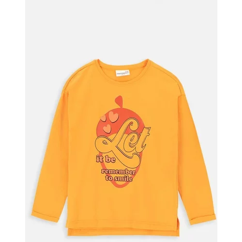 Coccodrillo Otroška dolga majica oranžna barva