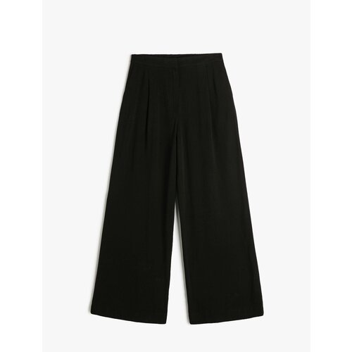 Koton Wide Leg Trousers Viscose Linen Blended Normal Waist Slike