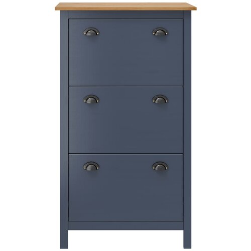 Maison Chic Omarica za obutev - Kopa za čevlje Hill siva 72x35x124 cm trdna borovina, (21776192) Slike