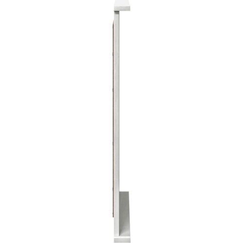 VidaXL Ogledalo z ogledalom Bela 55,5 x 5 x 70 cm Trdna borovina Slike