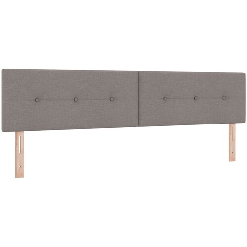  LED krevet za pohranu s madracem Sivosmeđa 200 x 200 cm Tkanina Slike