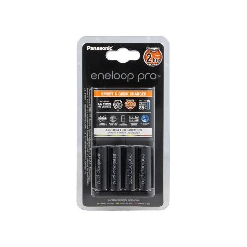 Panasonic punjač baterija 2h K-KJ55HCD40E, + baterije eneloop pro 4xAA Slike