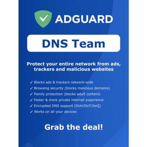 AdGuard DNS Team (200 Devices, 1 Month) Key GLOBAL Cene