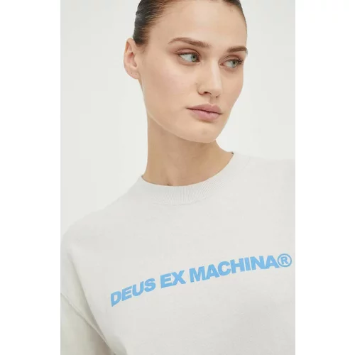 Deus Ex Machina Pamučna majica dugih rukava boja: bež