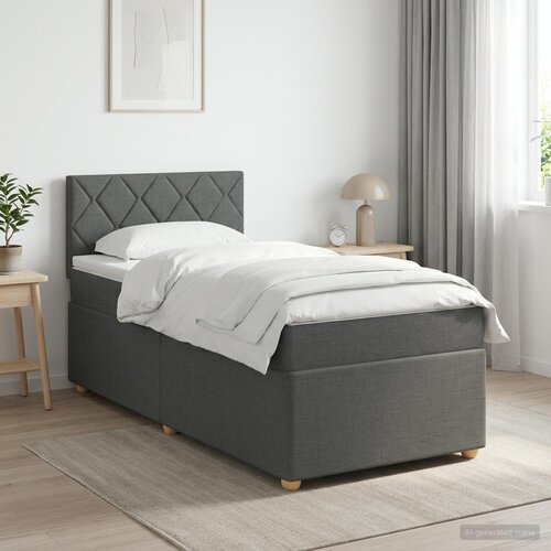  Boxspring krevet s madracem Tamnosiva 90 x 200 cm Tkanina Cene