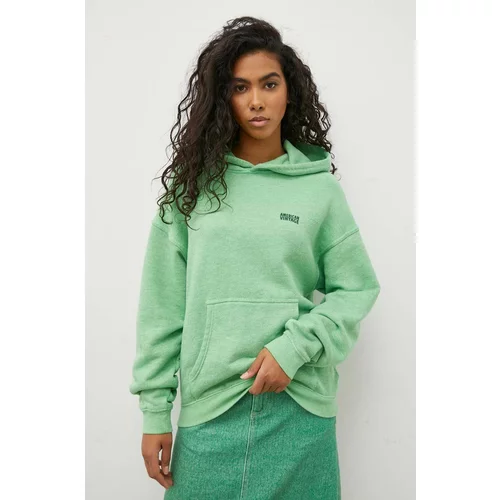 American Vintage Dukserica za žene, boja: zelena, s kapuljačom, s tiskom