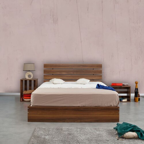 Hanah home Fuga 160 - Walnut Walnut Double Bedstead Cene