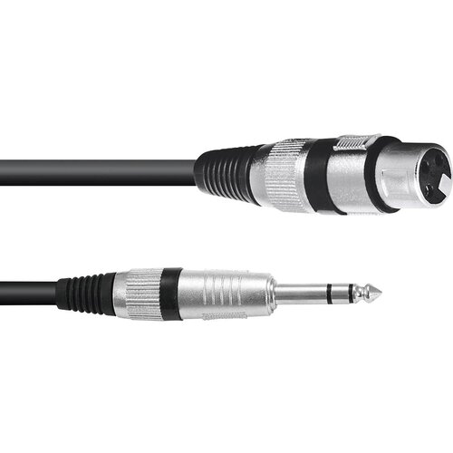 Omnitronic 30225195 XLR adapterski kabel [1x XLR vtič 3-polni - 1x klinken vtič 6.3 mm (stereo)] 0.90 m črna, (20428080) Cene