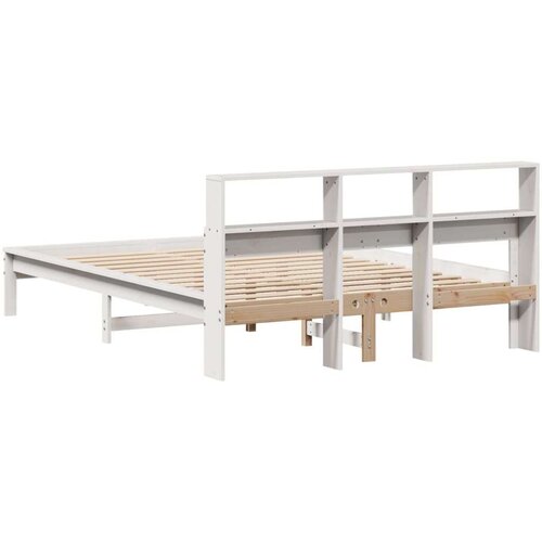 VidaXL okvir kreveta bez madraca bijeli 140x200 cm od masivne borovine Slike