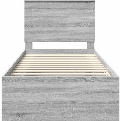 Krevetna konstrukcija s uzglavljem Siva Sonoma 75 x 190 cm Slike