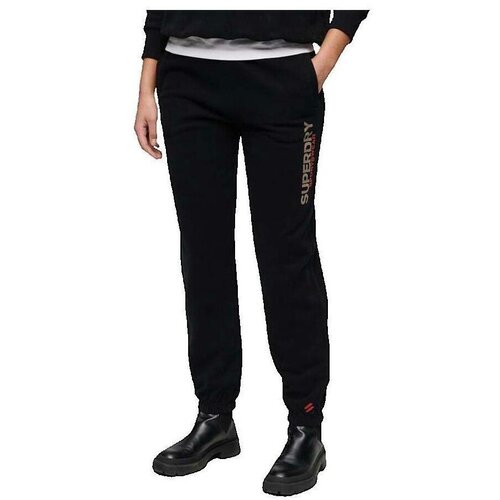 Superdry Spodnji deli trenirke Pantalon Sportswear Jogging Boyfriend Črna Cene