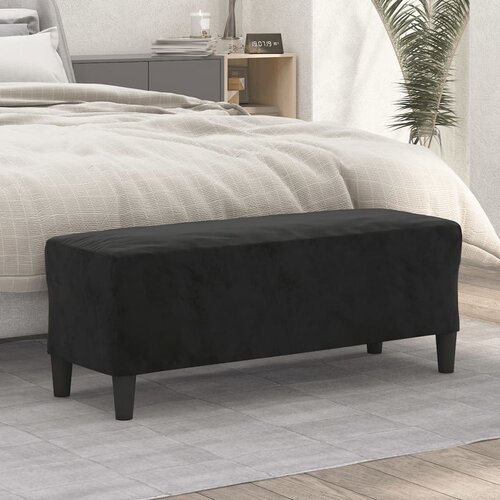 VidaXL Klop črna 100x35x41 cm žamet Slike