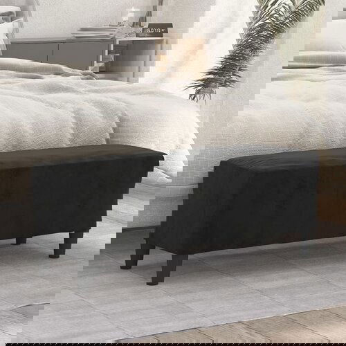 VidaXL Klupa crna 100x35x41 cm bar&amp;scaron;unasta Slike