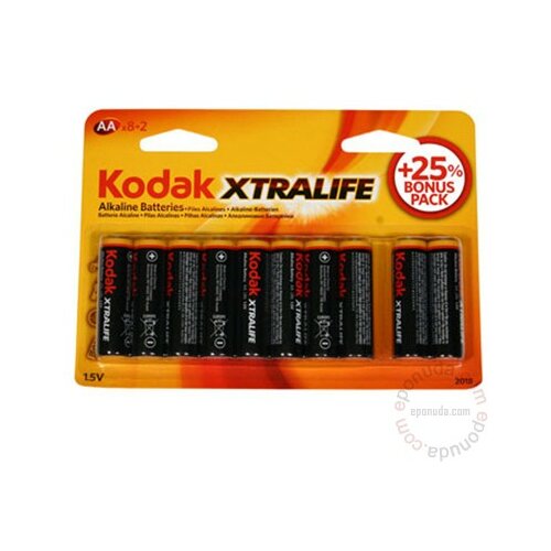 Kodak Xtralife AA LR6 B10 alkalna baterija Slike