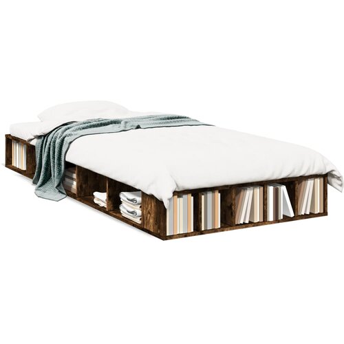VidaXL Okvir za krevet boja hrasta 75x190 cm konstruirano drvo Slike