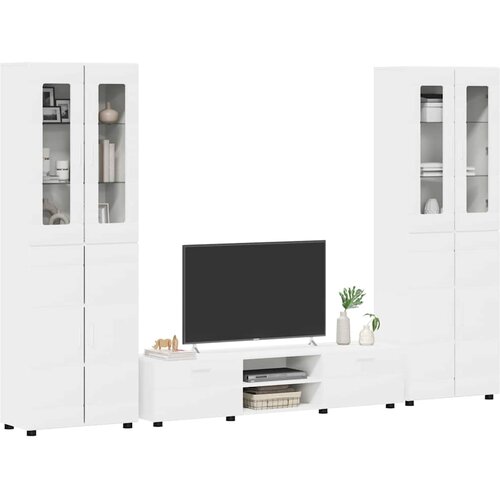  Set TV komoda FLORIN 3 kom. Bijelo Konstruirano drvo Slike
