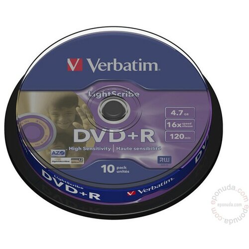 Verbatim DVD+R LIGHTSCRIBE 4.7GB 16X 43576 disk Slike