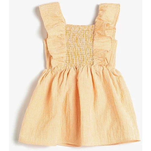 Koton Frilled Gipping Detailed Dress with Gingham.