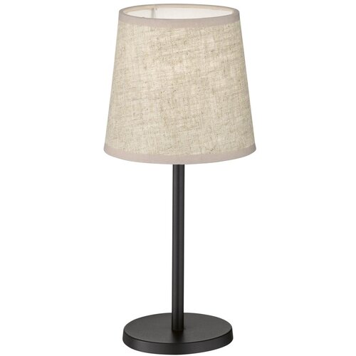 Fischer & Honsel Črna/bež namizna svetilka s tekstilnim senčilom (višina 30 cm) Eve – Cene