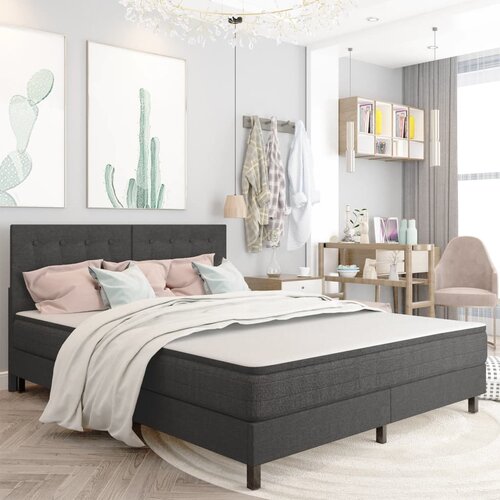vidaXL Taftirano uzglavlje od tkanine tamnosivo 160 x 200 cm Cijene