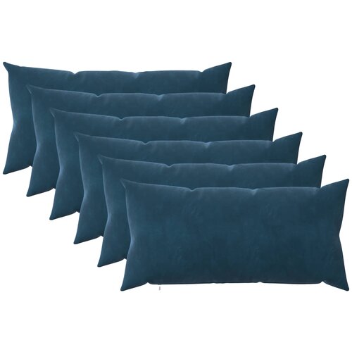  Presvlaka za jastuk 6 pcs HEERLEN Plava 40 x 80 cm Baršun Cene