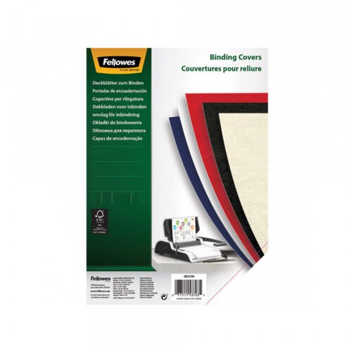  Karton za koričenje FELLOWES 5371305 250gr. A4 kraljevsko plava Slike