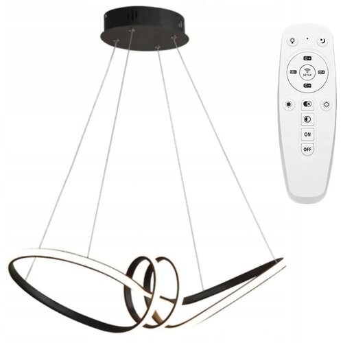 Toolight moderna stropna svjetiljka led + pilot APP823-CP black Cene