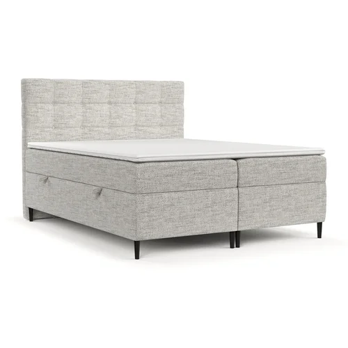 Maison de Rêve Svijetlo sivi boxspring krevet s prostorom za odlaganje 180x200 cm Urbaneo –