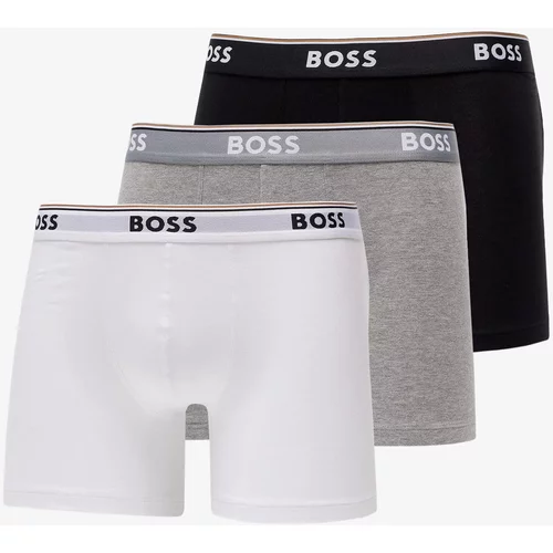 Hugo Boss Stretch-Cotton Boxer Briefs With Logos 3-Pack