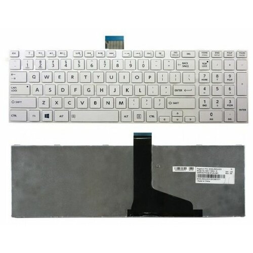 Xrt Europower tastatura za laptop toshiba satellite C850 C850D C855 C855D bela sa ramom Slike
