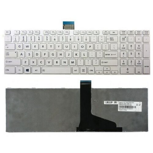 Xrt Europower tastatura za laptop toshiba satellite C850 C850D C855 C855D bela sa ramom Slike