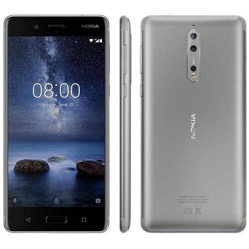 Nokia Obnovljeno - znaki rabe - 8 siva 64 GB 4 GB ram dual sim 4G - vidne oznake uporabe obnovljeno, (21562253) Slike