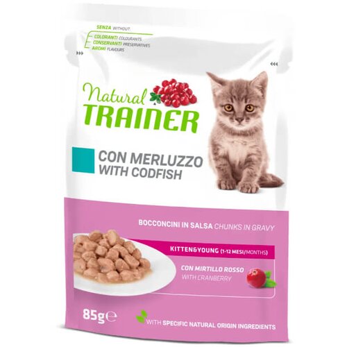 Natural trainer Cat Kitten&Young, vrečka - polenovka - 85 g 12 x 85 g Cene