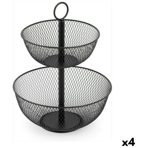 Posuda za Voće Confortime Dvostruki Metal 31 x 31 x 41 cm (4 kom.) Cijene