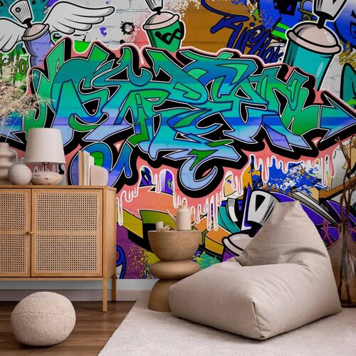  Foto tapeta - Graffiti: blue theme 300x210 Premium Cijene