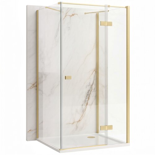 Rea Tu&scaron; kabina Atlas 100x90 Brush Gold Cene