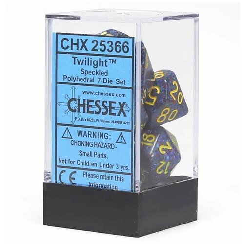 Chessex kockice - polyhedral - speckled - twilight (7) Slike