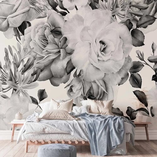  Foto tapeta - Sentimental Garden (Black and White) 98x70 Slike